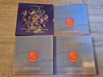 Finland. Year Set (BU) 1999/2001 (3 sets in Original Folder), Postzegels en Munten