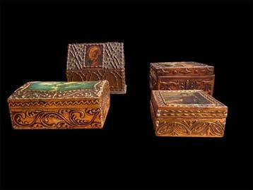Opbergkoffer (4) - Hout, verf - Florentine Boxes