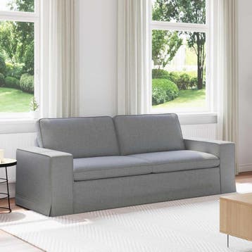 vidaXL bank / zetel Lichtgrijs 222 x 80 x 82 cm Stof, Verzenden