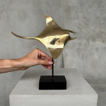 sculptuur, NO RESERVE PRICE - Manta Ray Sculpture - 28 cm -