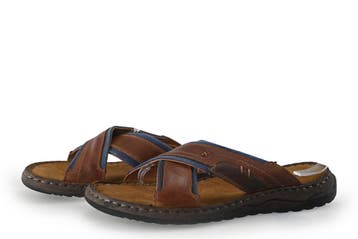 Nelson Slippers in maat 42 Bruin, Kleding | Heren, Slippers, Bruin, Verzenden, Zo goed als nieuw