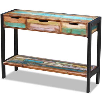 vidaXL Dressoir 3 lades massief gerecycled hout, Maison & Meubles, Verzenden