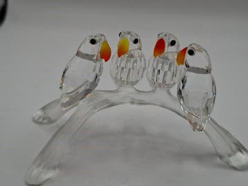 Swarovski - Beeldje - Swarovsk Baby Lovebirds 199123 -