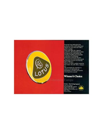 1971 LOTUS ELAN +2S 130 BROCHURE ENGELS