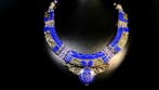 lapis lazuli + turkoois Berber-halsketting ketting - Hoogte: