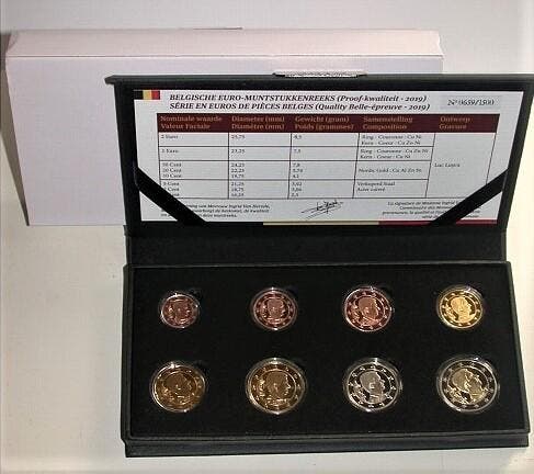 3,88 Euro, munten set 1 Cent-2 Euro 2019 Belgie, Timbres & Monnaies, Monnaies | Europe | Monnaies euro, Envoi