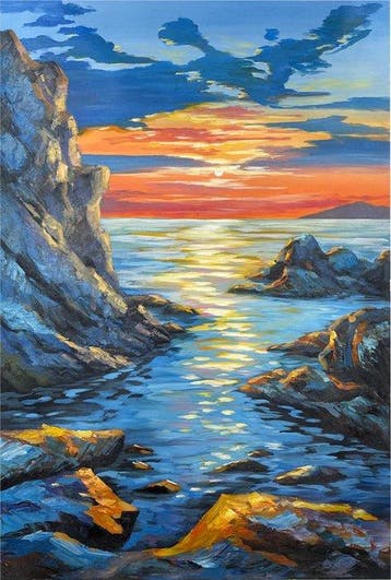 Hung Richard (1966) - Embrasement Marin 120 80 cm