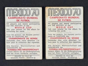 1970 Panini Mexico 70 World Cup, - History: Stabile,, Nieuw