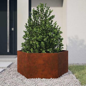 vidaXL Plantenbak roestig 90x90x45 cm cortenstaal, Tuin en Terras, Verzenden, Nieuw