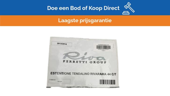 Bieden: Riva Rivamare 44 bimini suncover extension canvas -, Watersport en Boten, Bootonderdelen, Ophalen of Verzenden