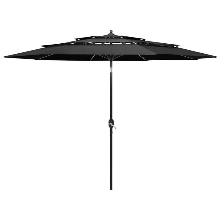 vidaXL Parasol 3-laags met aluminium paal 3 m, Jardin & Terrasse, Parasols, Envoi
