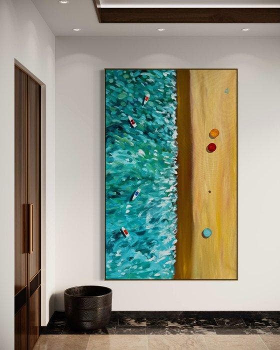 NTX Studio - Beach Story - XXL, Antiek en Kunst, Kunst | Schilderijen | Modern