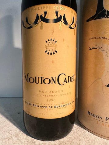 1998 Mouton Cadet Baron Philippe de Rothschild - Bordeaux -, Verzamelen, Wijnen, Nieuw