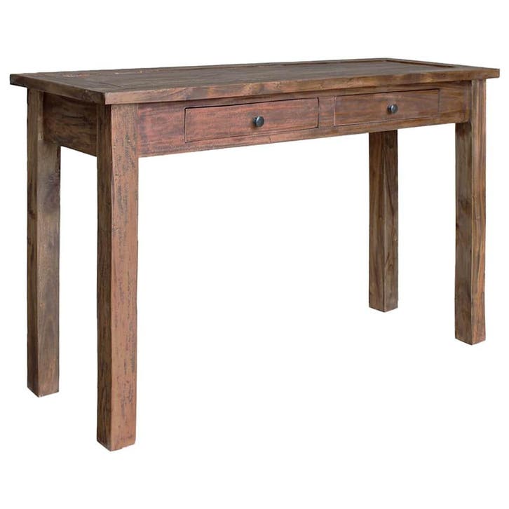vidaXL Wandtafel 123x42x75 cm massief mahoniehout, Huis en Inrichting, Tafels | Bijzettafels, Nieuw, Verzenden