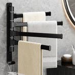 30cm Badkamer Handdoekenrek - 4 Handdoeken - Zwart - Handdoe, Verzamelen, Verzenden, Nieuw