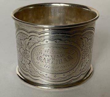 Servetring - Herinneringsgeschenk - .813 zilver - 14 juin