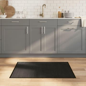 vidaXL Vloerkleed rechthoekig 70x100 cm bamboe zwart, Verzenden
