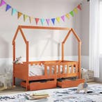 vidaXL Kinderbedframe met lades 70x140 cm massief grenenhout, Verzenden