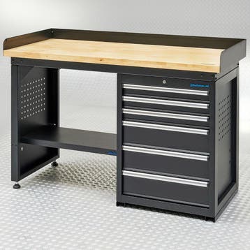 Datona Werkbank PRO met bamboe werkblad en 6 lades - 150 cm, Ophalen of Verzenden