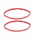 Haarband Sport 1cm - Elastiek - Anti-slip - Rood - Set van 2, Nieuw