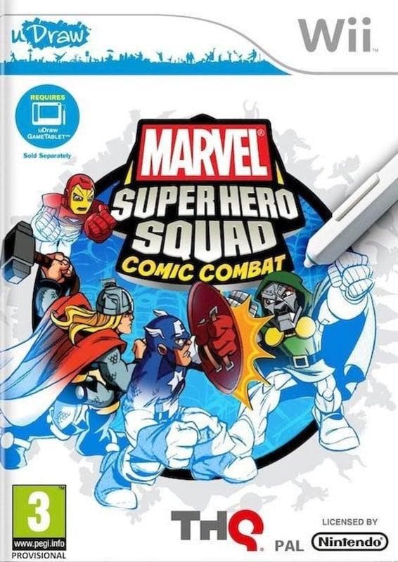 uDraw Marvel Super Hero Squad Comic Combat (Wii Games), Games en Spelcomputers, Games | Nintendo Wii, Zo goed als nieuw, Ophalen of Verzenden