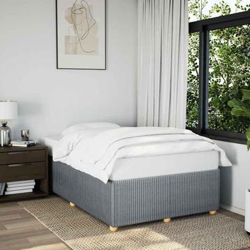 vidaXL Bedframe zonder matras 120x200 cm stof lichtgrijs, Verzenden