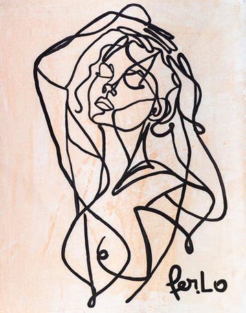 Claudia Fer.Lo - Graceful - Acrylic on canvas 100 x 80 cm