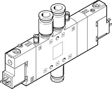 Festo 5/3 Échappement Dair Électrovanne QS-8 780l/min -, Verzenden