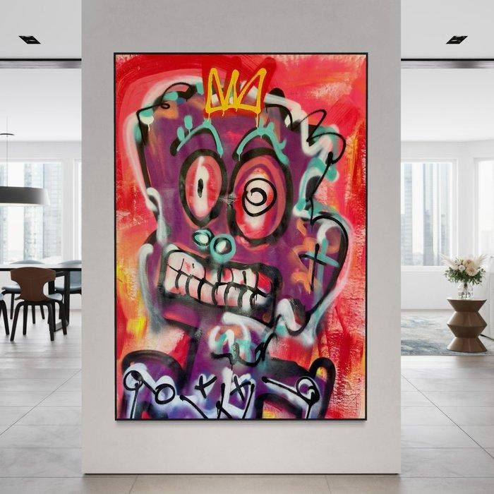 Timo Wedell - Beautiful Nightmare - XXL - Hommage Basquiat, Antiek en Kunst, Kunst | Schilderijen | Modern