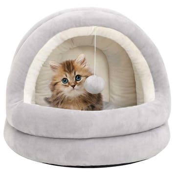vidaXL Kattenmand 40x40x35 cm grijs en crèmekleurig, Animaux & Accessoires, Paniers pour chats, Verzenden