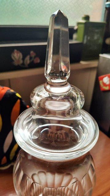 Apothekerspot - Kristal, Glas - 19e-eeuwse apothekersfles, Antiek en Kunst