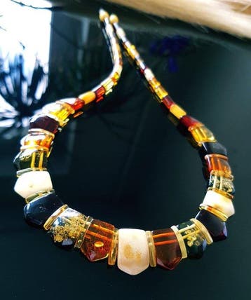 Amber Vintage zeldzame natuurlijke Baltische amber ketting