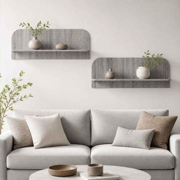 vidaXL Wandplank 2 st Grijs Sonoma 102 x 13.5 x 37.5 cm, Verzenden, Nieuw
