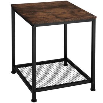 tectake Bijzettafel Derby 45,5x45,5x55,5cm - Industrieel hou, Huis en Inrichting, Tafels | Bijzettafels, Verzenden, Nieuw