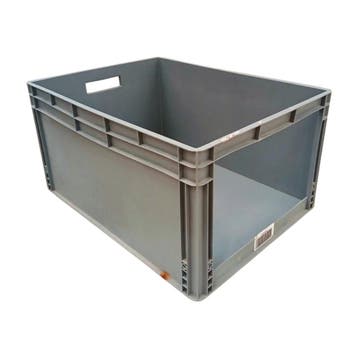 Magazijnbak 800x600x420 mm grijs pp gebruikt, Ophalen of Verzenden