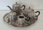 Koffie- en theeservies - Verzilverd - Antique - NO RESERVE, Antiek en Kunst