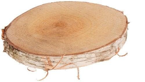 Boomstamschijf Berkenschijf rond ca. 13-15 cm, Hobby en Vrije tijd, Knutselen, Nieuw