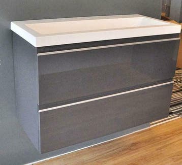 onderkast 80cmx36cm zo.wastafel gl.grijs, Ophalen of Verzenden, Nieuw