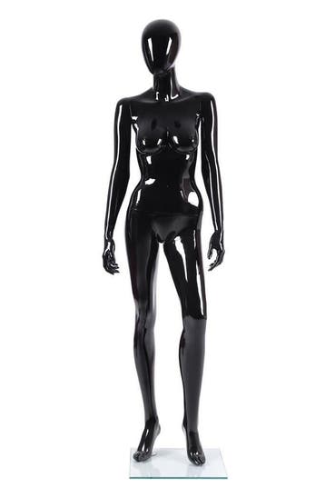 *TIP*  Faceless etalagepop dame glossy zwart GLB8, Ophalen of Verzenden