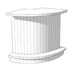 *TIP*  Super high glossy toonbank wit rond met plankenvak 9, Ophalen of Verzenden