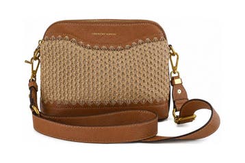 Laurent David Schoudertas Cognac, Handtassen en Accessoires, Tassen | Damestassen, Verzenden, Zo goed als nieuw