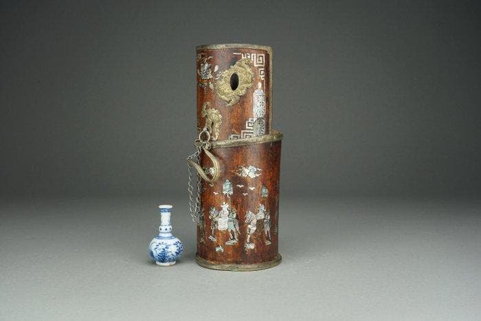 Waterpijp (iu ng) - Hout, Parelmoer, Lak - Vietnam -, Antiquités & Art, Antiquités | Autres Antiquités