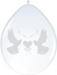 Ballon Duiven CremeWit metallic 30 cm 8 stuks, Hobby en Vrije tijd, Nieuw
