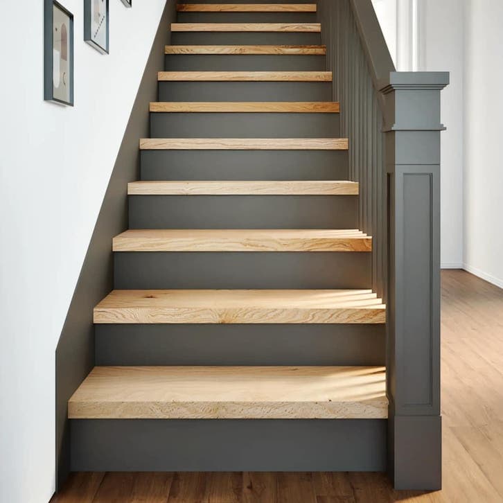vidaXL Traptreden 2 st 80x25x2 cm onbehandeld massief, Doe-het-zelf en Bouw, Ladders en Trappen, Nieuw, Verzenden
