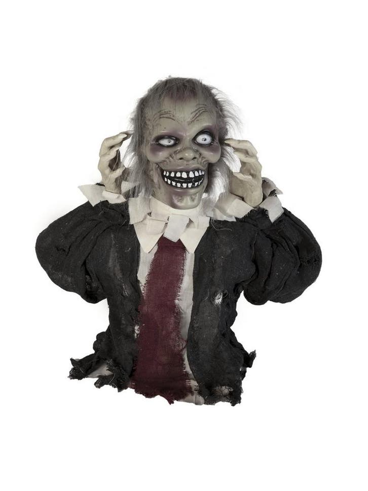 Halloween Decoratie Zombie Theo Met Beweging, Licht En, Muziek en Instrumenten, Microfoons