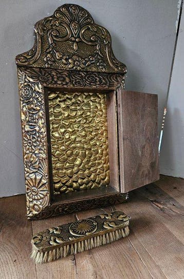 Kroonspiegel in barok stijl met geslepen glas - Wandspiegel