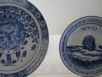 De Porceleyne Fles, Delft - Assiette murale (2) - Poterie