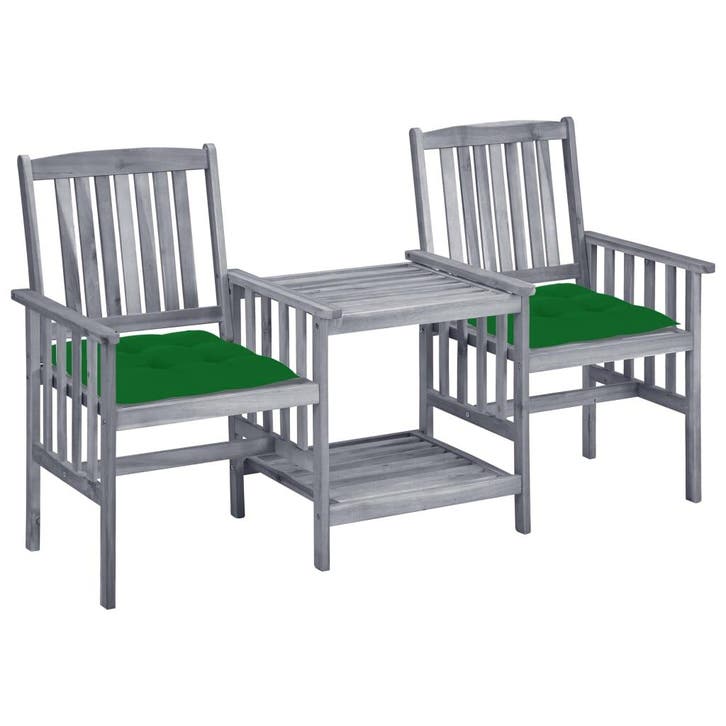 vidaXL Tuinstoelen met tafeltje en kussens massief, Jardin & Terrasse, Ensembles de jardin, Envoi