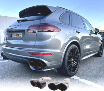 EMBOUT DÉCHAPPEMENT PORSCHE CAYENNE 92A 14-17 LOOK GTS NOIR, Autos : Pièces & Accessoires, Systèmes d'échappement, Verzenden