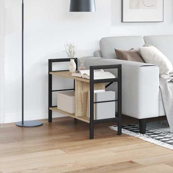 vidaXL Boekenplank 3-laags 75 x 30 x 58,5 cm Bewerkt hout, Huis en Inrichting, Verzenden, Nieuw